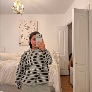 Aritzia striped grey tna long sleeve